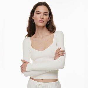 Aritzia Tuscany White Sweater